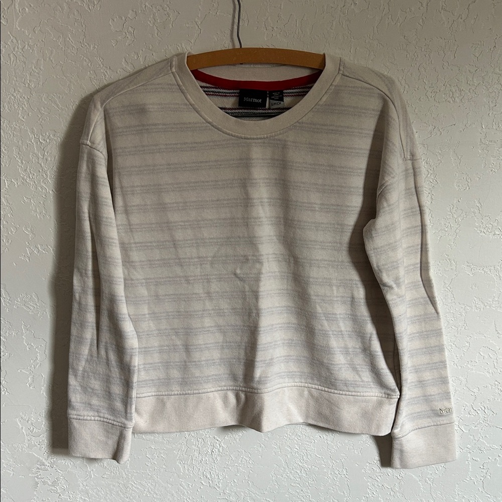 Marmot Crewneck Sweater - Cream and Gray